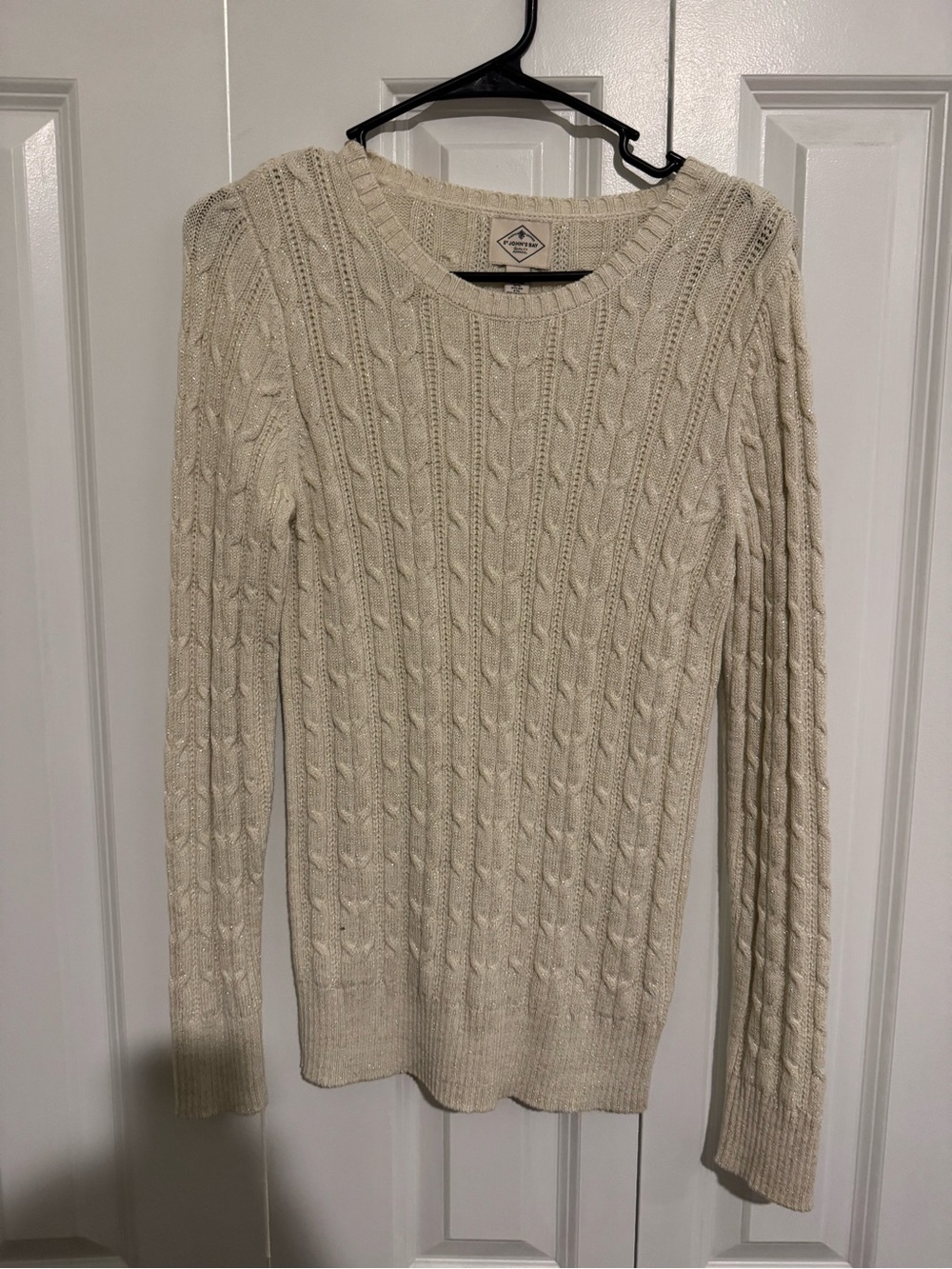 St. John’s Bay Cable Knit Sweater - Cream